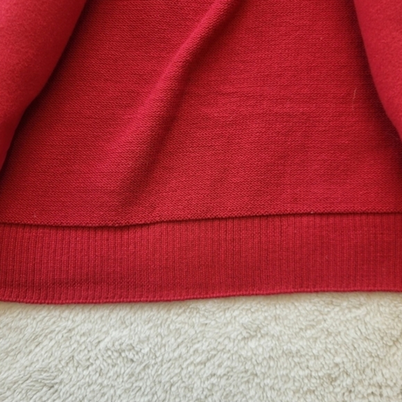 Chico's Open Drape Red Coat With Knitted Sleeves/Back Chico's Size 3 (XL) NWT - Picture 10 of 12